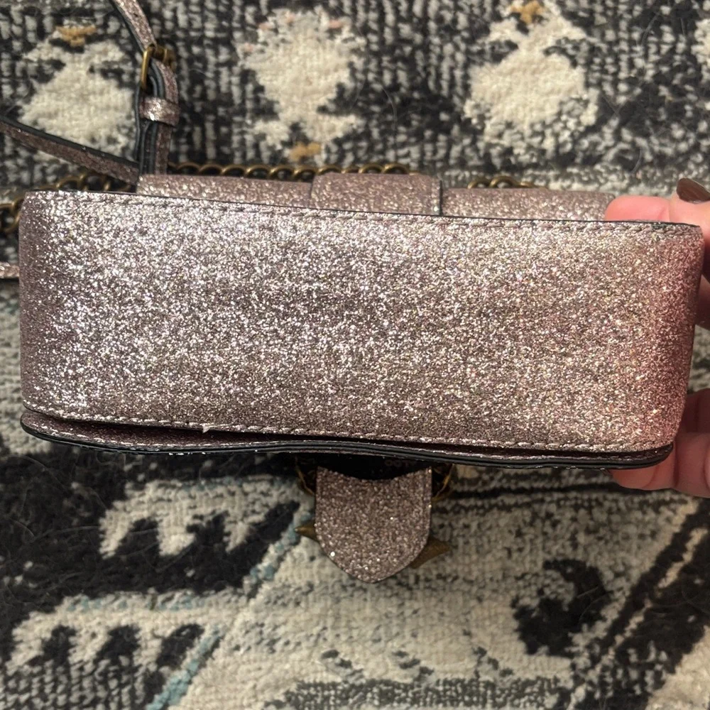 Aldo Glittery Pink Mini Bag with Bow and Chain - Picture 6 of 6